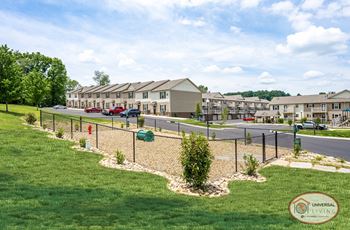 Bark park with seating